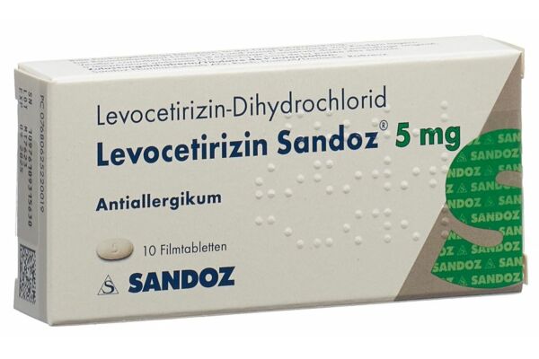 Levocetirizin Sandoz Filmtabl 5 mg 10 Stk