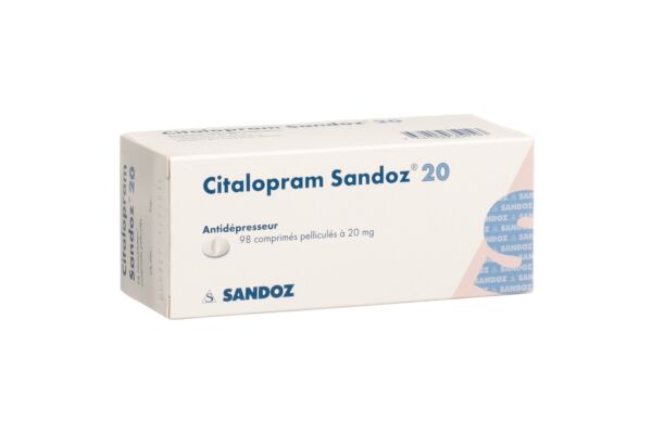 Citalopram Sandoz Filmtabl 20 mg 98 Stk