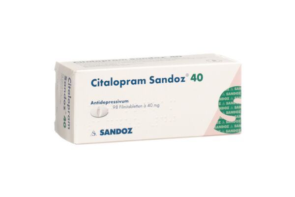 Citalopram Sandoz cpr pell 40 mg 98 pce