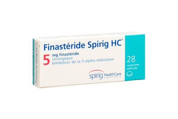 Finastéride Spirig HC cpr pell 5 mg 28 pce