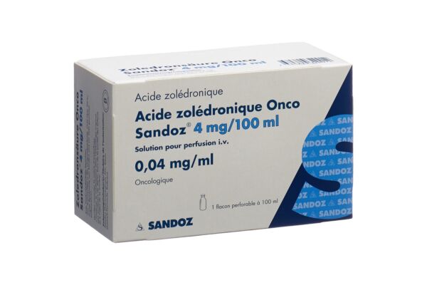 Zoledronsäure Onco Sandoz Inf Lös 4 mg/100ml Durchstf