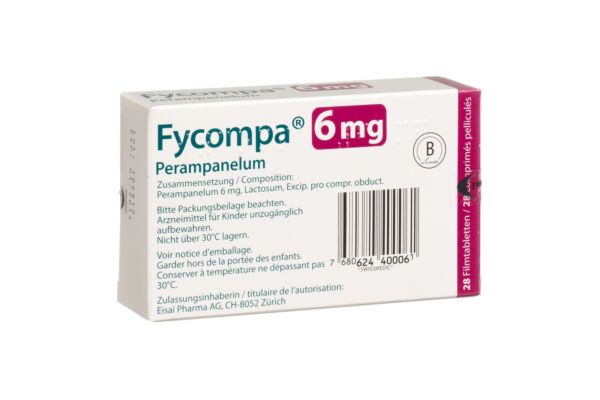 Fycompa cpr pell 6 mg 28 pce