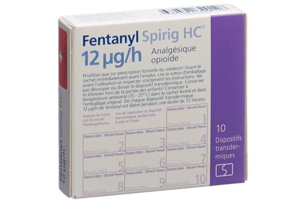 Fentanyl Spirig HC 12 mcg/h Depotpflaster 10 Stk