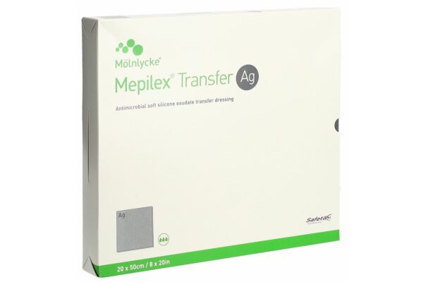 Mepilex Transfer Ag pansement drainage 20x50cm 2 pce