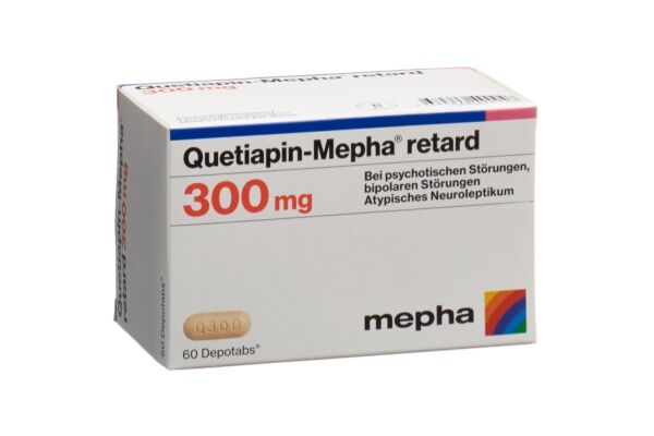 Quetiapin-Mepha retard Ret Tabl 300 mg 60 Stk