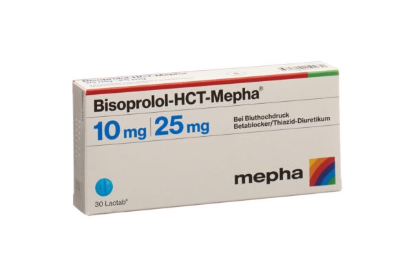 Bisoprolol-HCT-Mepha Lactab 10/25 mg 30 Stk