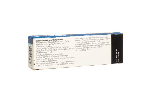 Caverject Trockensub 20 mcg mit Solvensspritze Durchstf