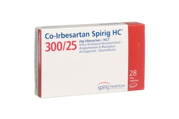 Co-Irbésartan Spirig HC cpr pell 300/25mg 28 pce