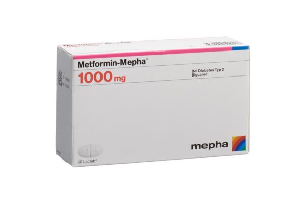 Metformin-Mepha Filmtabl 1000 mg 60 Stk