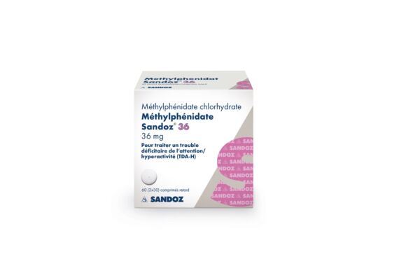 Methylphenidat Sandoz Ret Tabl 36 mg Ds 60 Stk