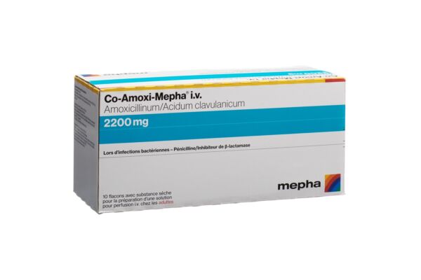 Co-Amoxi-Mepha subst sèche 2200 mg en flacon 100 ml 10 pce