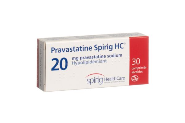 Pravastatin Spirig HC Tabl 20 mg 30 Stk