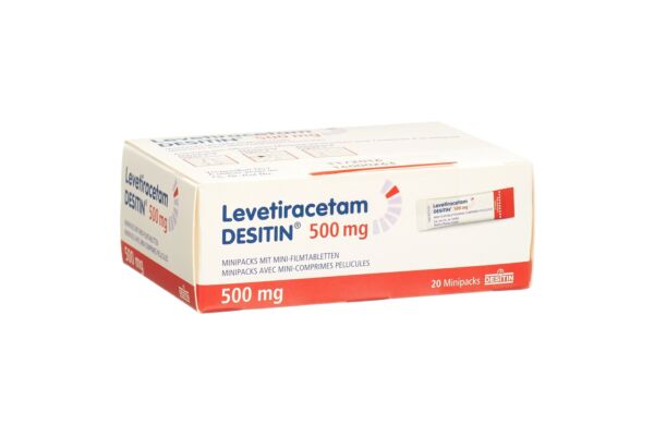 Levetiracetam DESITIN Minipacks avec mini-comprimés pelliculés 500 mg sach 20 pce