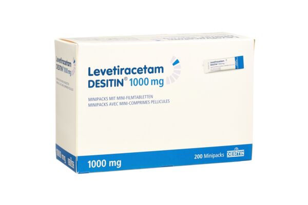 Levetiracetam DESITIN Minipacks avec mini-comprimés pelliculés 1000 mg sach 200 pce