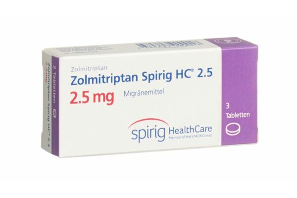 Zolmitriptan Spirig HC Tabl 2.5 mg 3 Stk