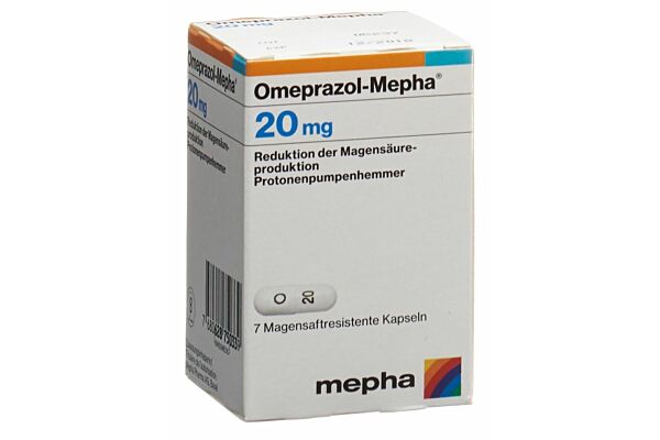 Omeprazol-Mepha Kaps 20 mg Ds 7 Stk