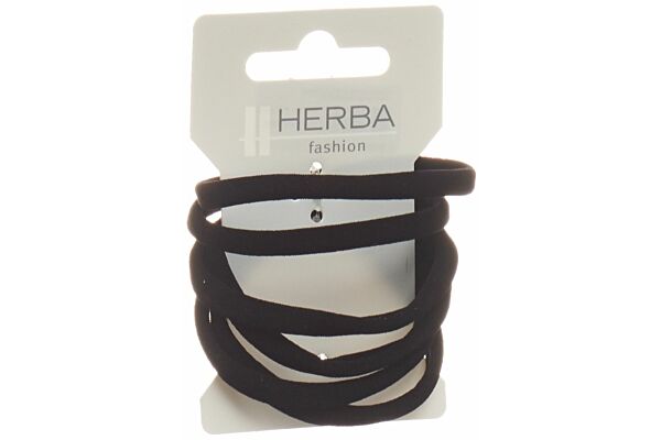 Herba élastique à cheveux 5.6cm noir 6 pce