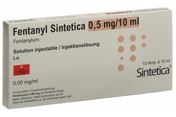 Fentanyl Sintetica Inj Lös 0.5 mg/10ml 10 Amp 10 ml