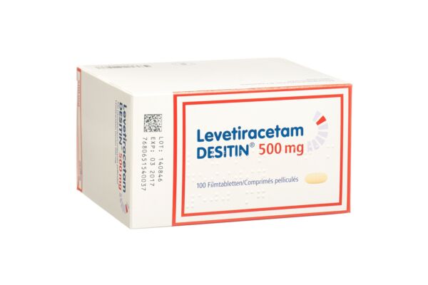 Levetiracetam DESITIN Filmtabl 500 mg 100 Stk