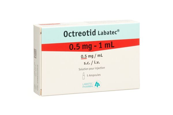 Octreotid Labatec sol inj 0.5 mg/ml 5 amp 1 ml