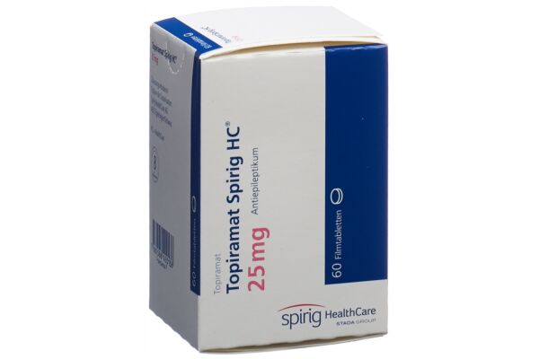 Topiramat Spirig HC cpr pell 25 mg bte 60 pce