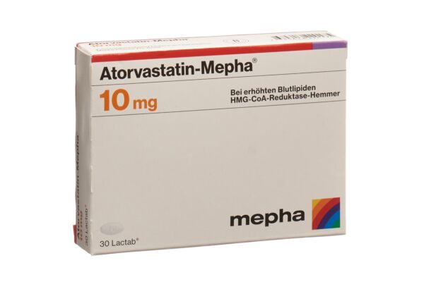 Atorvastatin-Mepha Lactab 10 mg 30 Stk