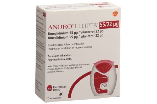 Anoro Ellipta Inh Plv 55 mcg/22 mcg 30 Dos