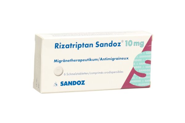 Rizatriptan Sandoz Schmelztabl 10 mg 6 Stk