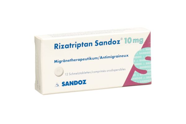 Rizatriptan Sandoz Schmelztabl 10 mg 12 Stk