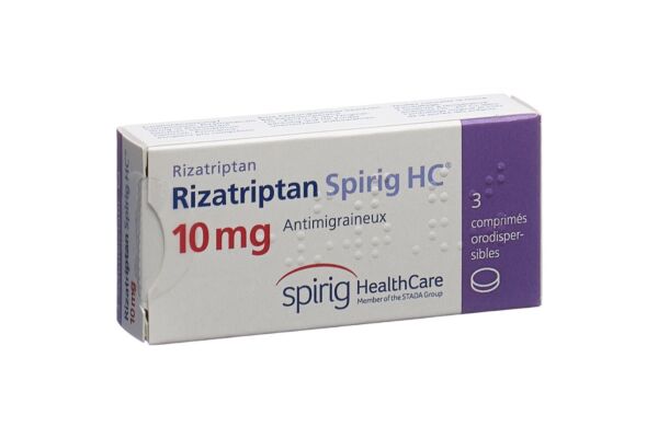 Rizatriptan Spirig HC Schmelztabl 10 mg 3 Stk