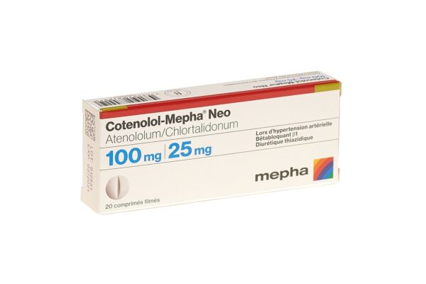 Cotenolol-Mepha Neo Filmtabl 100/25 20 Stk