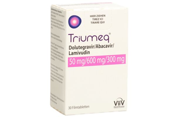 Triumeq cpr pell 50mg/600mg/300mg bte 30 pce