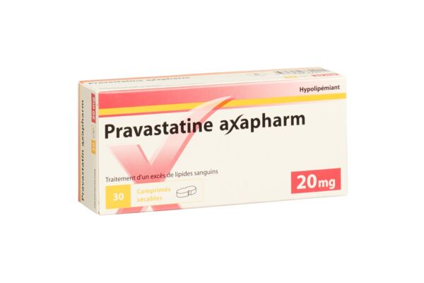 Pravastatin axapharm Tabl 20 mg (teilbar) 30 Stk