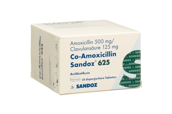 Co-Amoxicillin Sandoz Disp Tabl 625 mg 20 Stk