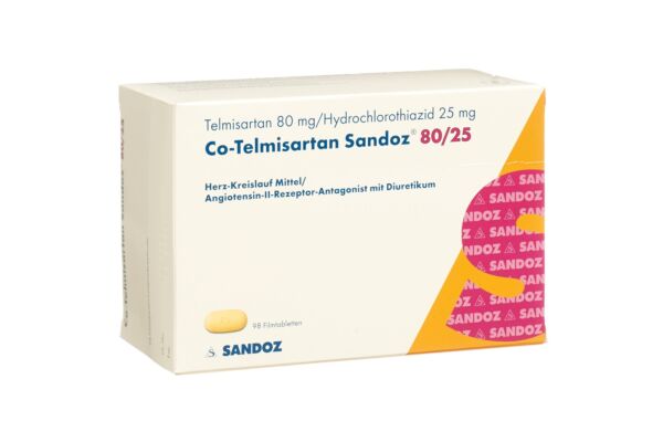 Co-Telmisartan Sandoz Filmtabl 80/25 98 Stk