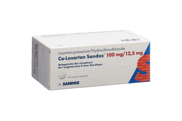 Co-Losartan Sandoz Filmtabl 100/12.5mg 98 Stk