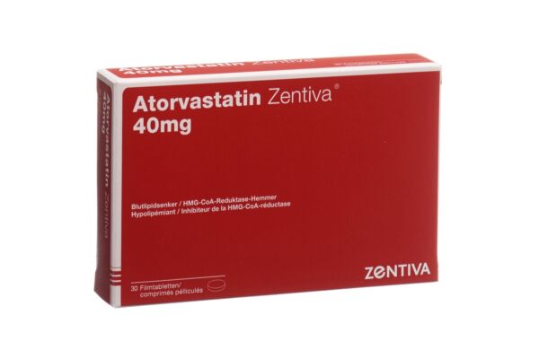 Atorvastatin Zentiva Filmtabl 40 mg 30 Stk