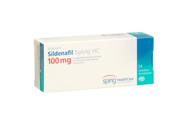 Sildénafil Spirig HC cpr pell 100 mg 24 pce