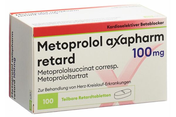 Metoprolol Axapharm Ret Tabl 100 mg 100 Stk