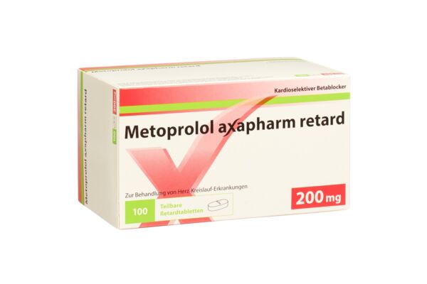 Métoprolol Axapharm cpr ret 200 mg 100 pce