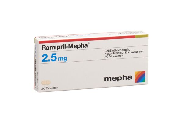 Ramipril-Mepha Tabl 2.5 mg 20 Stk