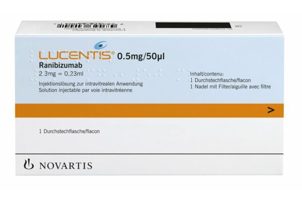 Lucentis sol inj 2.3 mg/0.23ml avec aiguille filtre flac 0.23 ml