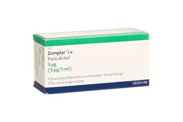 Zemplar Inj Lös 5 mcg/ml 5 Durchstf 1 ml