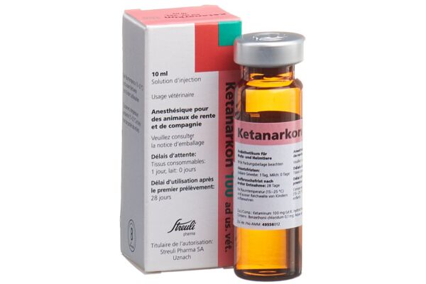 Ketanarkon sol inj 100 mg/ml ad us vet. fl 10 ml