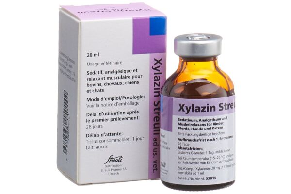 Xylazin Streuli sol inj 20 mg/ml ad us vet. fl 20 ml