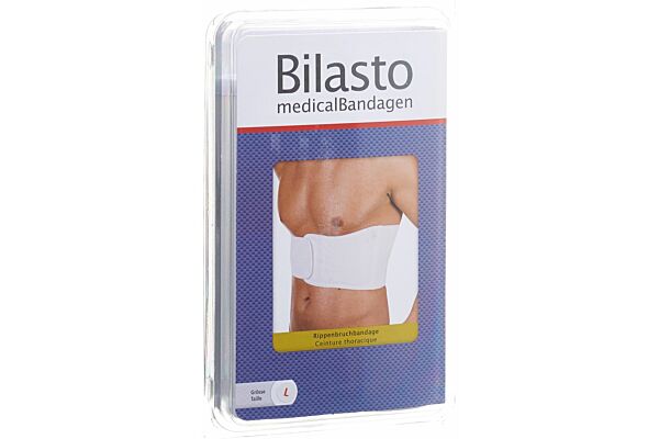 Bilasto Rippenbruchbandage M weiss Unisex