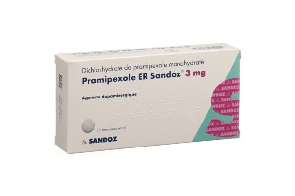 Pramipexol ER Sandoz Ret Tabl 3 mg 30 Stk