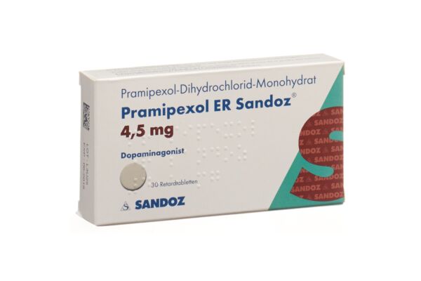 Pramipexol ER Sandoz Ret Tabl 4.5 mg 30 Stk