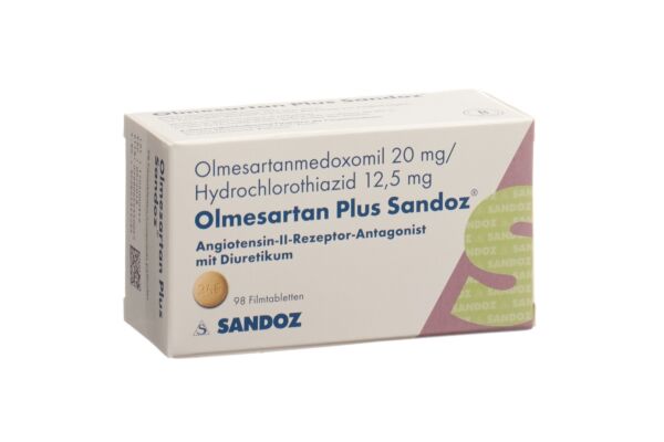 Olmesartan Plus Sandoz Filmtabl 20/12.5mg 98 Stk