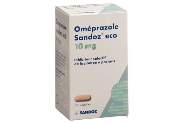 Oméprazole Sandoz eco caps 10 mg bte 100 pce